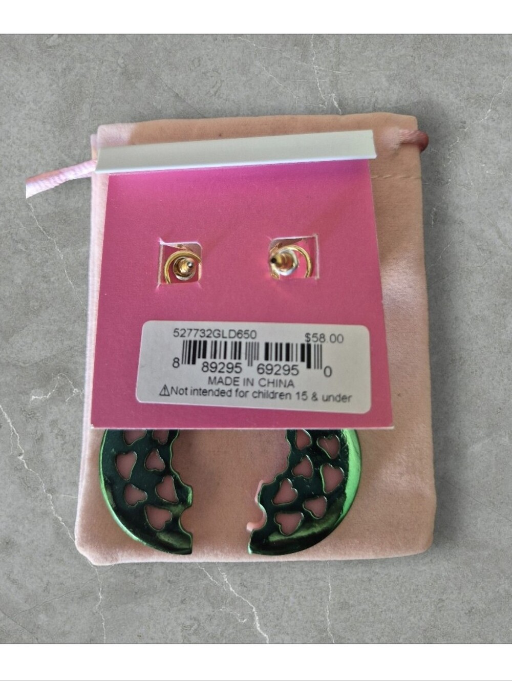 Betsey Johnson Faux Stone Backyard Watermelon Drop Earrings - Picture 6 of 7